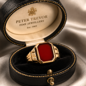 Signet ring, chunky Cornelian