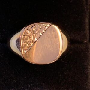 Gold signet ring