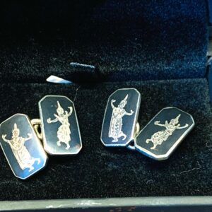 Thia Dancer cufflinks, vintage silver